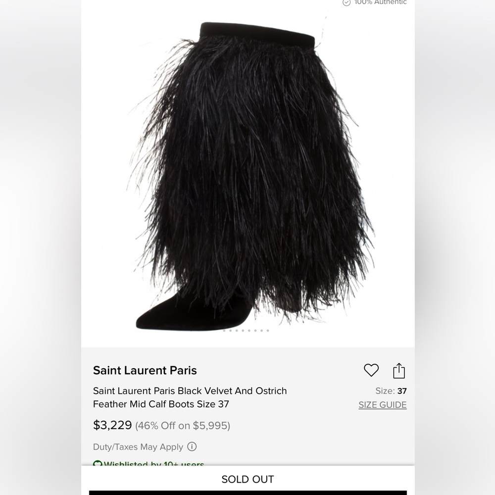 YSL Saint Laurent Yeti Boot 36 (Mid Calf) - Picture 5 of 5